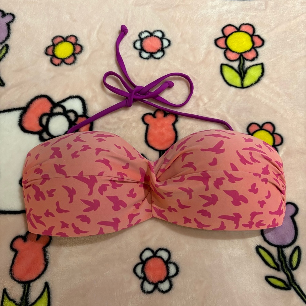 Pink and Purple Bikini Top